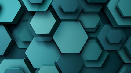 Wall Mural - abstract geometric background, featuring overlapping hexagons 