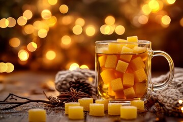 The perfect winter beverage to relax, comfort, and celebrate the season with lemon tea with sugar cubes