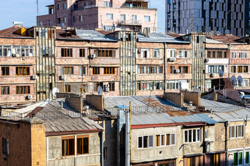 Wall Mural - various apartment housers in yerevan city