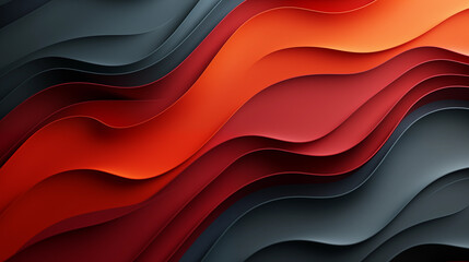 Wall Mural - a red and black striped background with a black and red wave