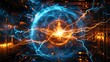 © atar - Abstract Energy Orb with Electric Sparks, Sci Fi Technology Concept