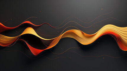 Wall Mural - a long, curvy orange line with black dots on it