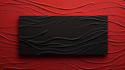 Wall Mural - a black square with red background