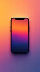 Wall Mural - Vibrant gradient smartphone background with smooth transition for creative design.