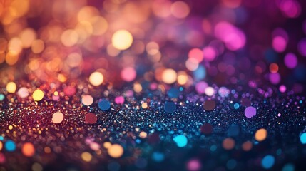 Sticker - Abstract Background with Blurred Lights and Glitter