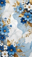 Sticker - digital floral background pattern