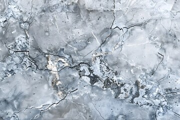 Poster - Abstract Gray Marble Texture with Cracks and Veins