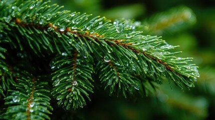 Poster - Dewy Pine Branch