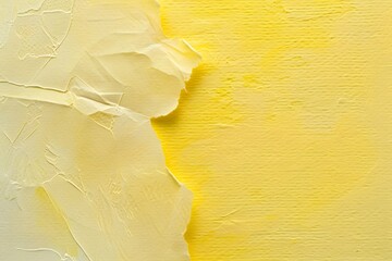 Poster - Textured Yellow Canvas with Layered Paint Effects