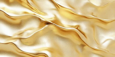 Fototapete - 3d style Gold liquid texture background, abstract golden backdrop