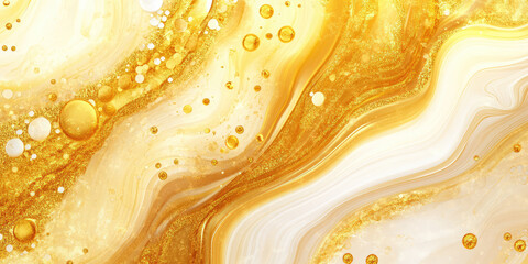 Fototapete - 3d style Gold liquid texture background, abstract golden backdrop