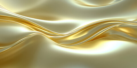 Fototapete - 3d style Gold liquid texture background, abstract golden backdrop