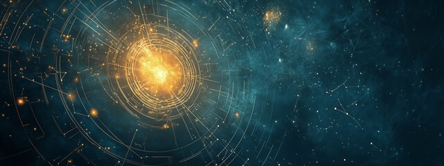 Wall Mural - exploring the cosmic landscape filled with glowing stars and swirling galaxies in a vibrant night sk