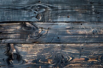 Poster - Textured Blackened Wood Planks with Unique Grain Patterns