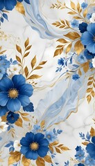 Sticker - digital floral background pattern