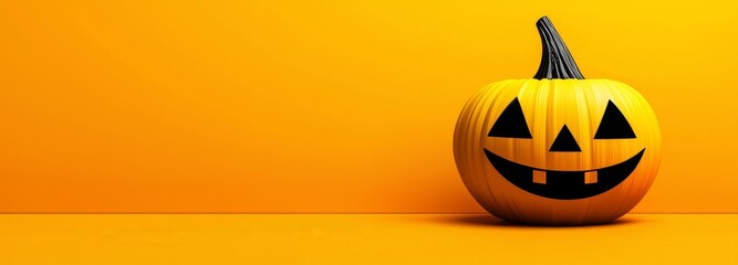 Jack O Lantern image on orange background