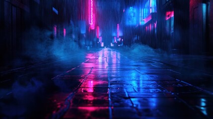 Sticker - Neon City Rain