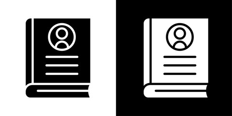 Poster - Biography icon Isolated flat vector in outline