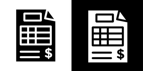 Wall Mural - Invoice icon Isolated flat vector in outline