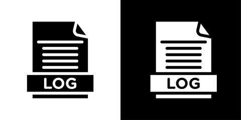Poster - log file icon Isolated flat vector in outline