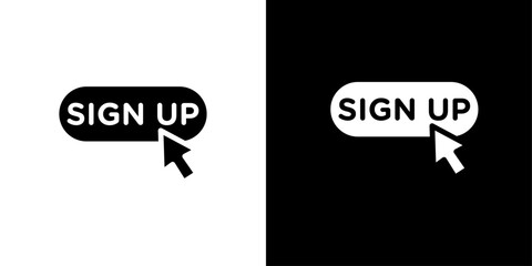 Fototapete - signup icon isolated flat vector in outline