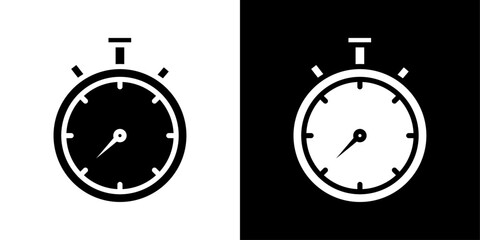 Poster - Stopwatch icon Isolated flat vector in outline