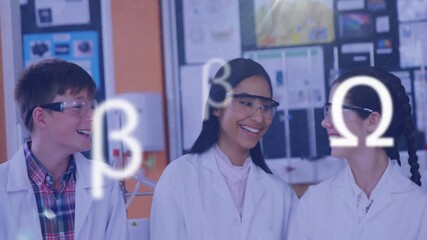 Poster - Animation of scientific data processing over diverse children scientists in laboratory