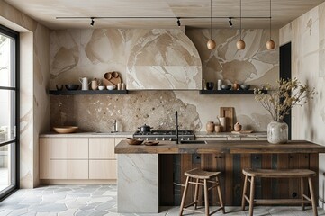 Wall Mural - Beautiful kitchen interior..