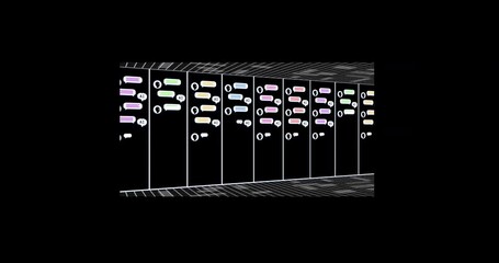 Poster - Animation of ai data processing over brain and computer circuit board