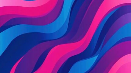 Poster - Vibrant Pop Art Background with Bold Blue and Pink Curves | Lively Energetic Design with Dynamic Colorful Patterns