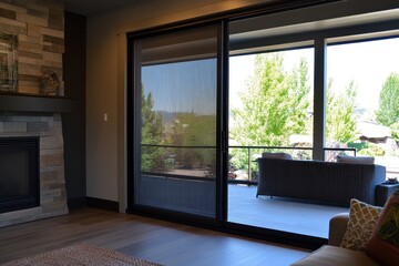 Sliding window with mosquito screen
