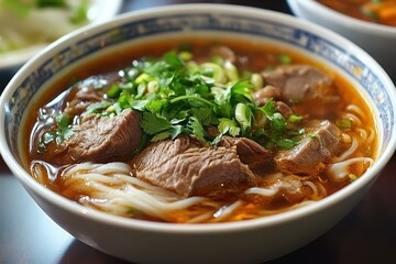 Poster - Spicy beef noodle soup from Vietnam Bun Bo Hue