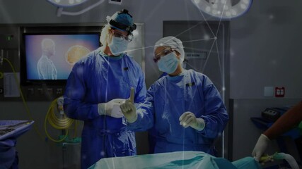 Poster - Animation of connections over diverse surgeons in hospital theatre