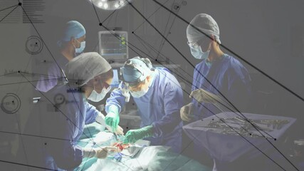 Poster - Animation of connections over diverse surgeons in hospital theatre