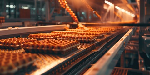 Poster - Automated Manufacturing Line Producing Belgian Waffles in a Robotics Plant