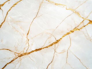 Canvas Print - Elegant white and gold marble texture background