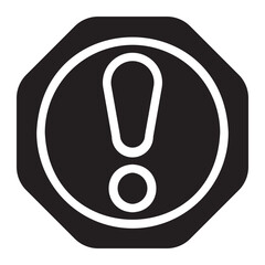 Poster - Caution Sign glyph icon