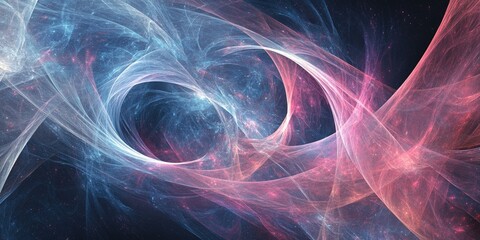 Wall Mural - Abstract fractal representation of a galaxy or nebula suitable for innovative graphic design projects