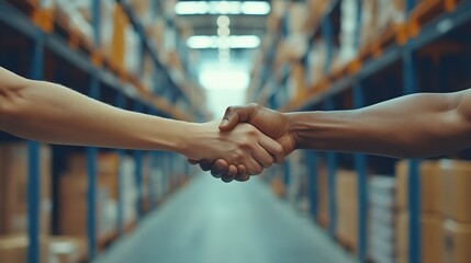 Fototapete - People hands and fist bump in workplace for teamwork collaboration and solidarity with synergy Employee circle and trust for strategy partnership with support diversity and mission in  : Generative AI