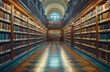© Sekai - Discover the Quietude: Empty Library Shelves in 4K Ultra Resolution