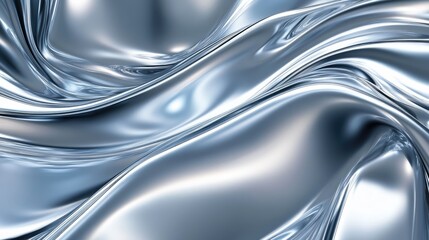 Poster - modern futuristic silver gray background sleek technology inspired digital illustration flowing mini