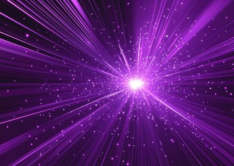 Wall Mural - Abstract violet background with a dynamic explosion star design in a line art style