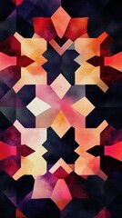 Fototapete - geometric abstract pattern with vibrant colors
