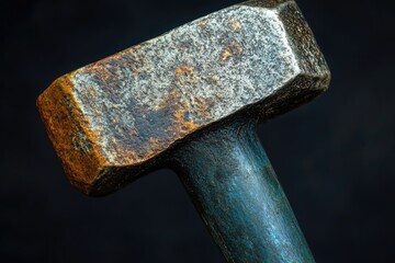 Wall Mural - Close-up of a Rusty and Worn Hammer Head