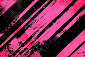 abstract background with neon pink and black diagonal stripes, creating a bold contrast, thick gritt