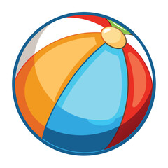 Beach Ball Vector illustration isolated on a white background