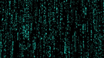 Leinwandbilder - Animation, coding and green matrix with data for digital transformation, future or cyber on black background. Programming, software and information technology abstract on network, system and pattern