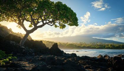 Wall Mural - Maui, Hawaii, tropical island, paradise, ocean, vacation photo, typical place