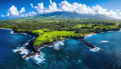 Wall Mural - Maui, Hawaii, tropical island, paradise, ocean, vacation photo, typical place