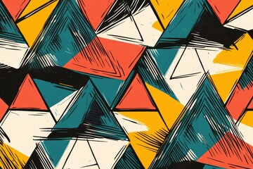 Abstract triangle pattern in a line art style creating a unique and modern background illustration